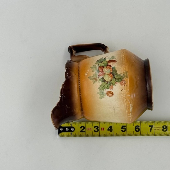 Vintage 60s-70s Transferware Pitcher Fruit Creamer MCM Harvest - Picture 7 of 10